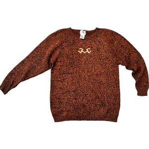 VTG Millers Sportific Collection Sweater Equestrian SZ L Brown Heritage Preppy